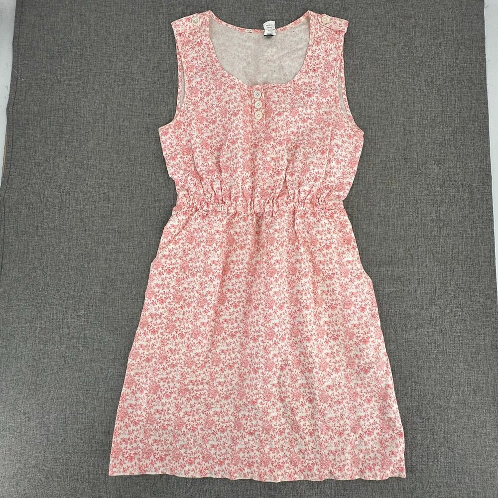 J. Crew Floral Sun Dress Cottagecore Cinched Waist Sleeveless‎ Scoop Neck Sz 0